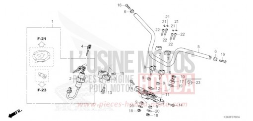 HANDLE PIPE MSX125AP de 2023